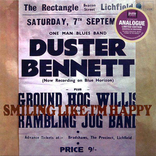 Duster Bennett - Smiling Like I'm Happy (Pure Pleasure) (New Vinyl)