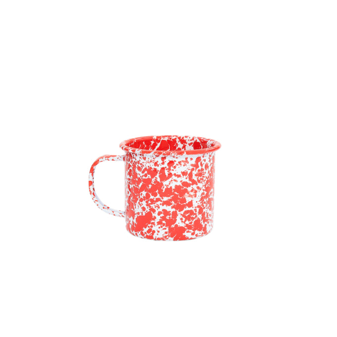 Red Splatter Enamel Mug - 12 Oz - Crow Canyon