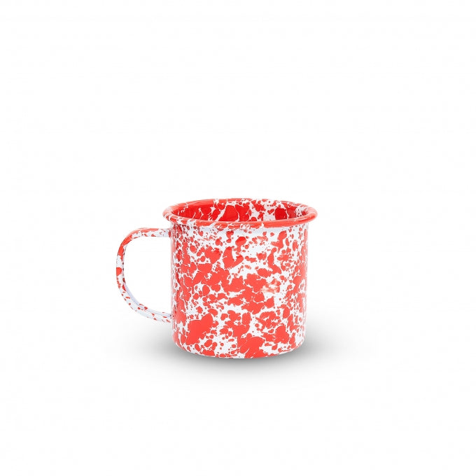 Red Splatter Enamel Mug - 16 Oz - Crow Canyon
