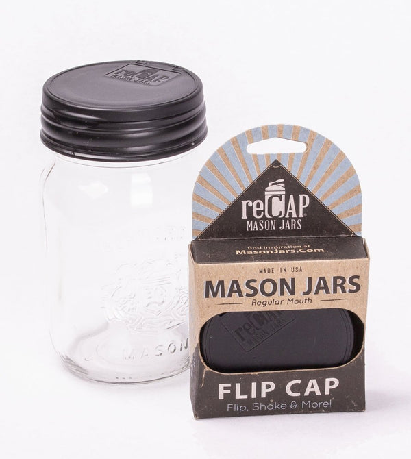 reCAP - Mason Jar Flip Cap (Black)