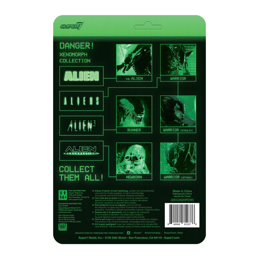 SUPER7 - Aliens ReAction Figure - The Alien Warrior (Stealth) - Bronze
