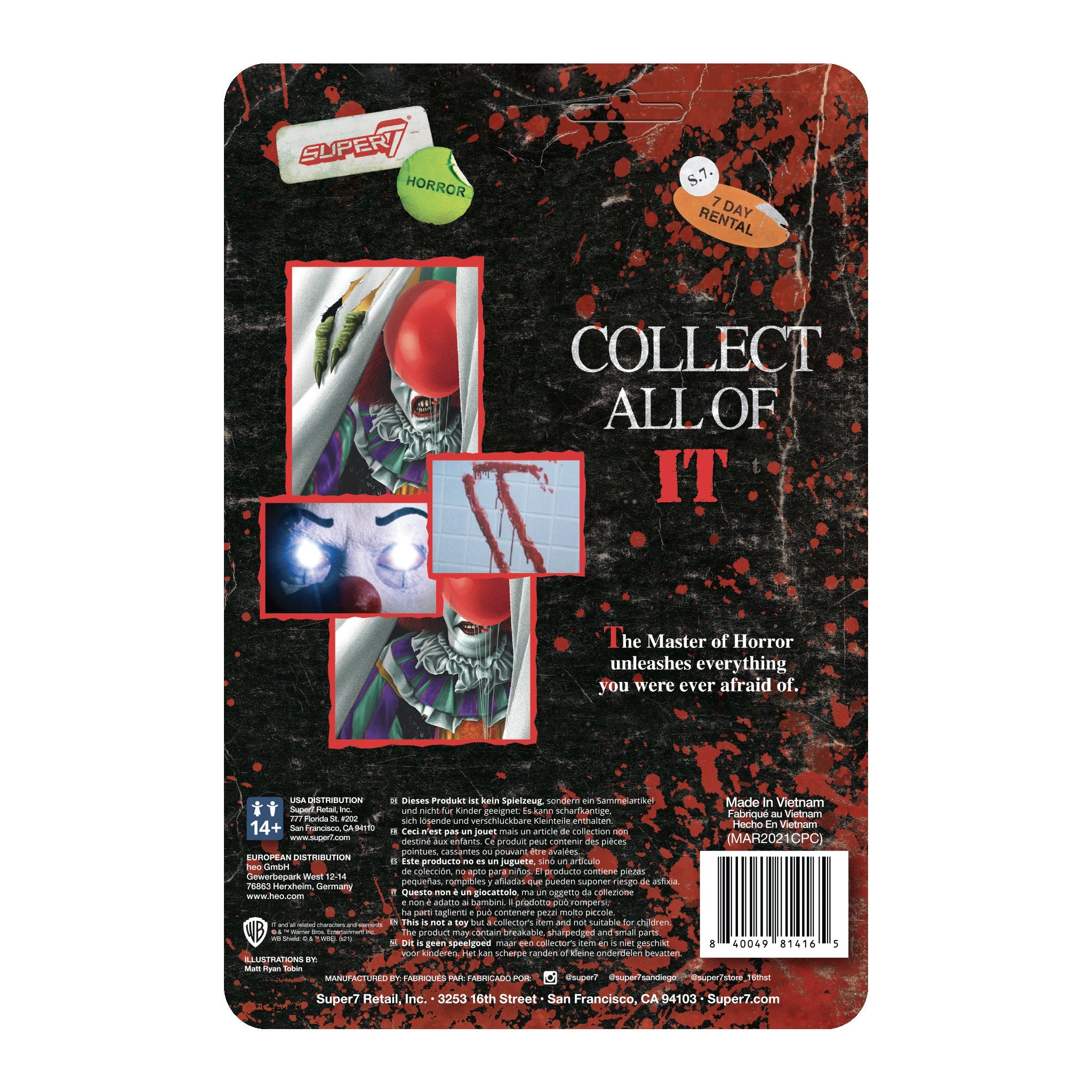 SUPER7 - IT Reaction Figure - Pennywise (Clown)