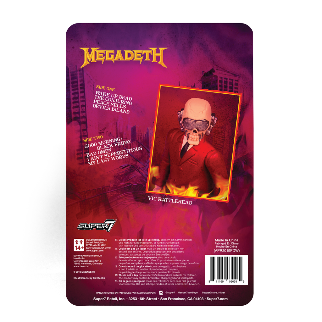 SUPER7 - Megadeth Vic Rattlehead ReAction Figure
