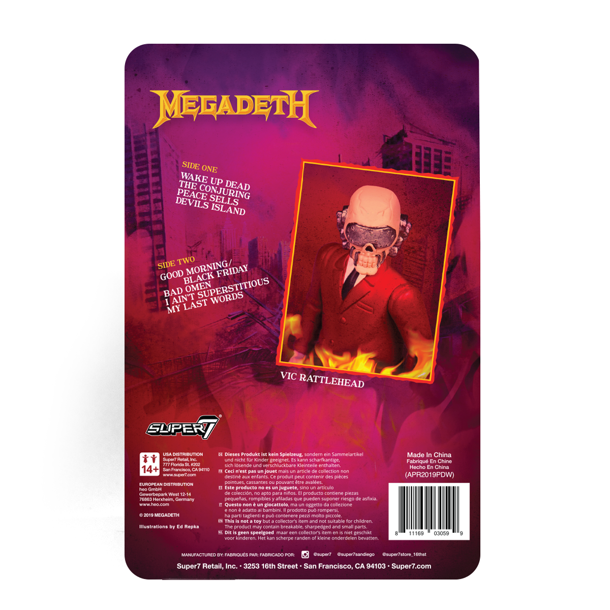 SUPER7 - Megadeth Vic Rattlehead ReAction Figure