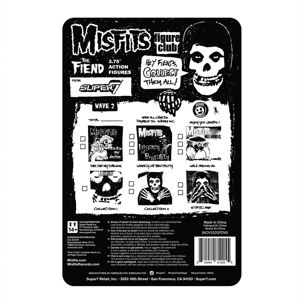 SUPER7 - Misfits ReAction - Fiend Static Age (Clear Purple)