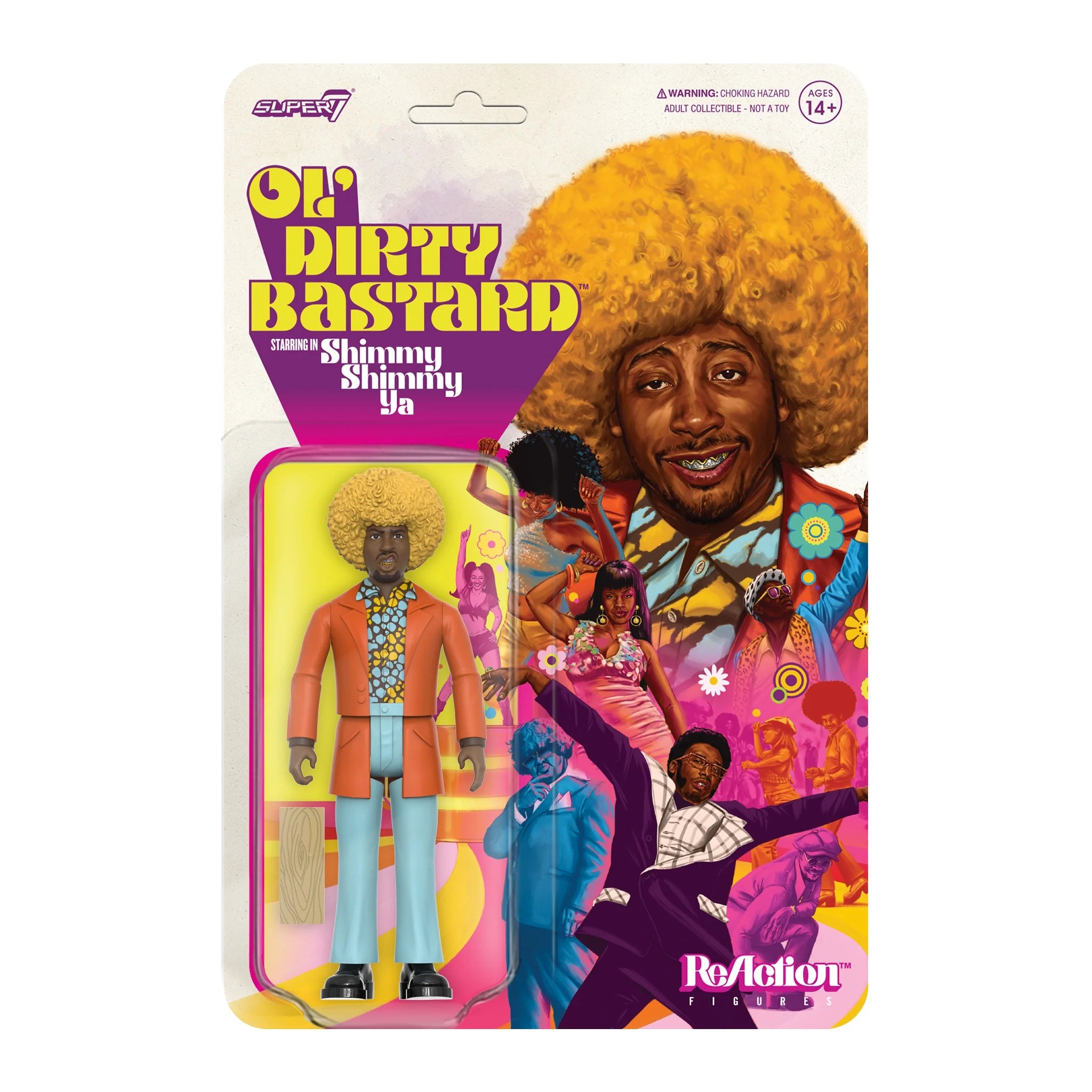 SUPER7 - Ol' Dirty Bastard (ODB) ReAction Figure - ODB Shimmy Shimmy Ya - Wu-Tang Clan