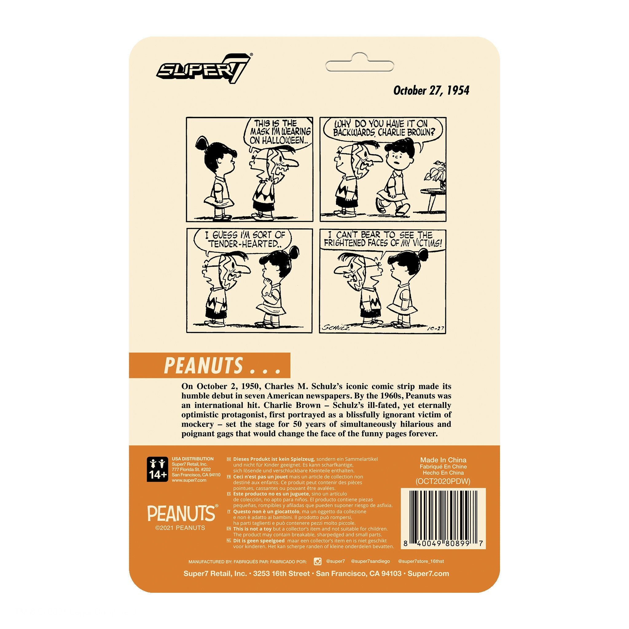 SUPER7 Peanuts ReAction Figure Wave 4 - Masked Charlie Brown