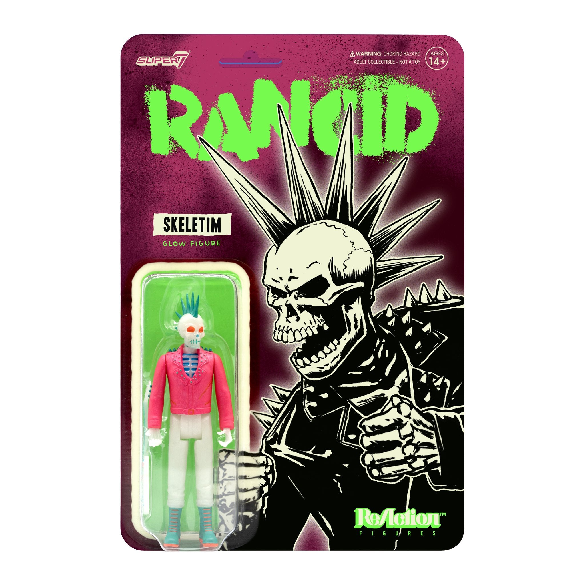SUPER7 - Rancid ReAction Figure - Skeletim (Glow)