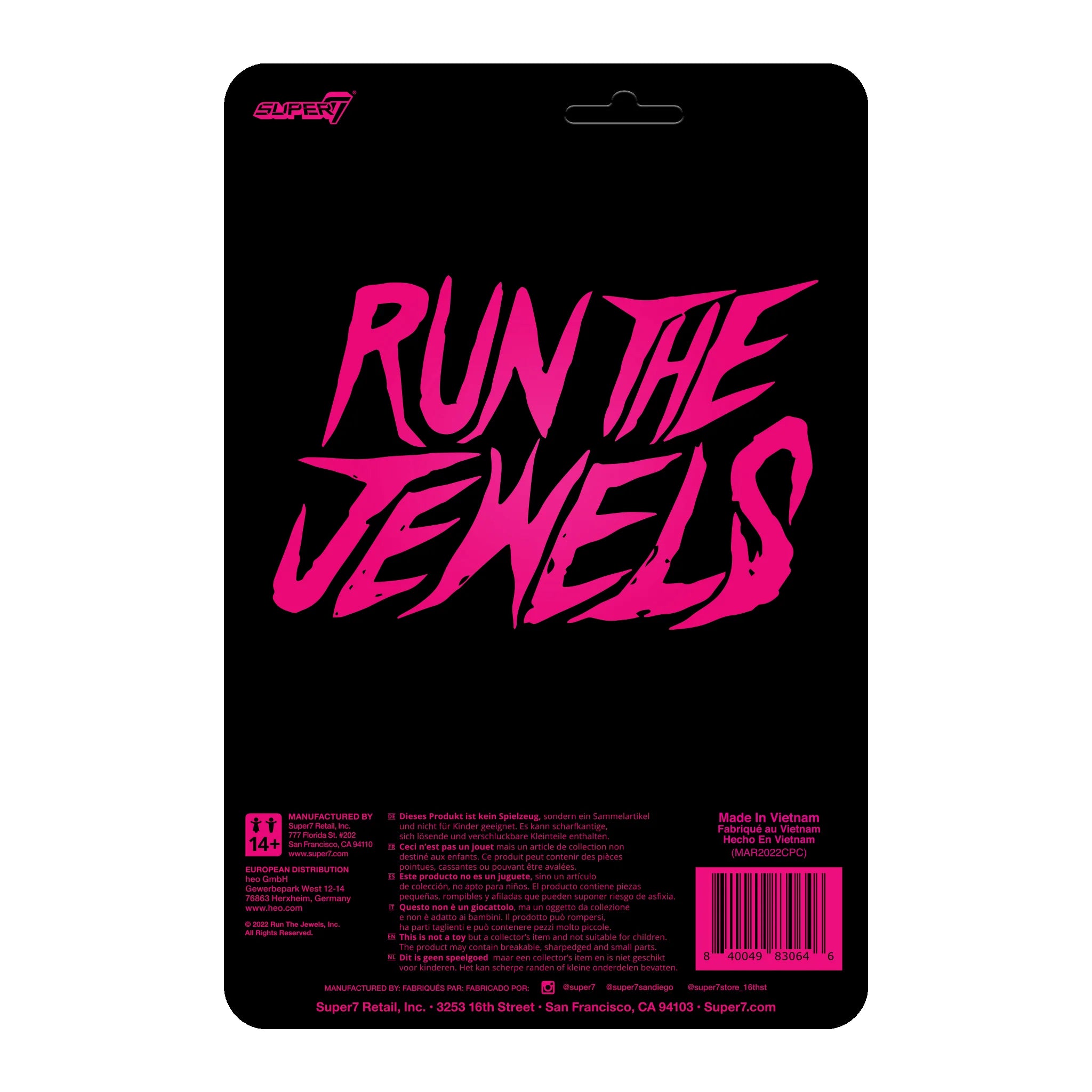 SUPER7 - Run the Jewels ReAction Figures Dangerous Killer Mike And El-P 2-Pack