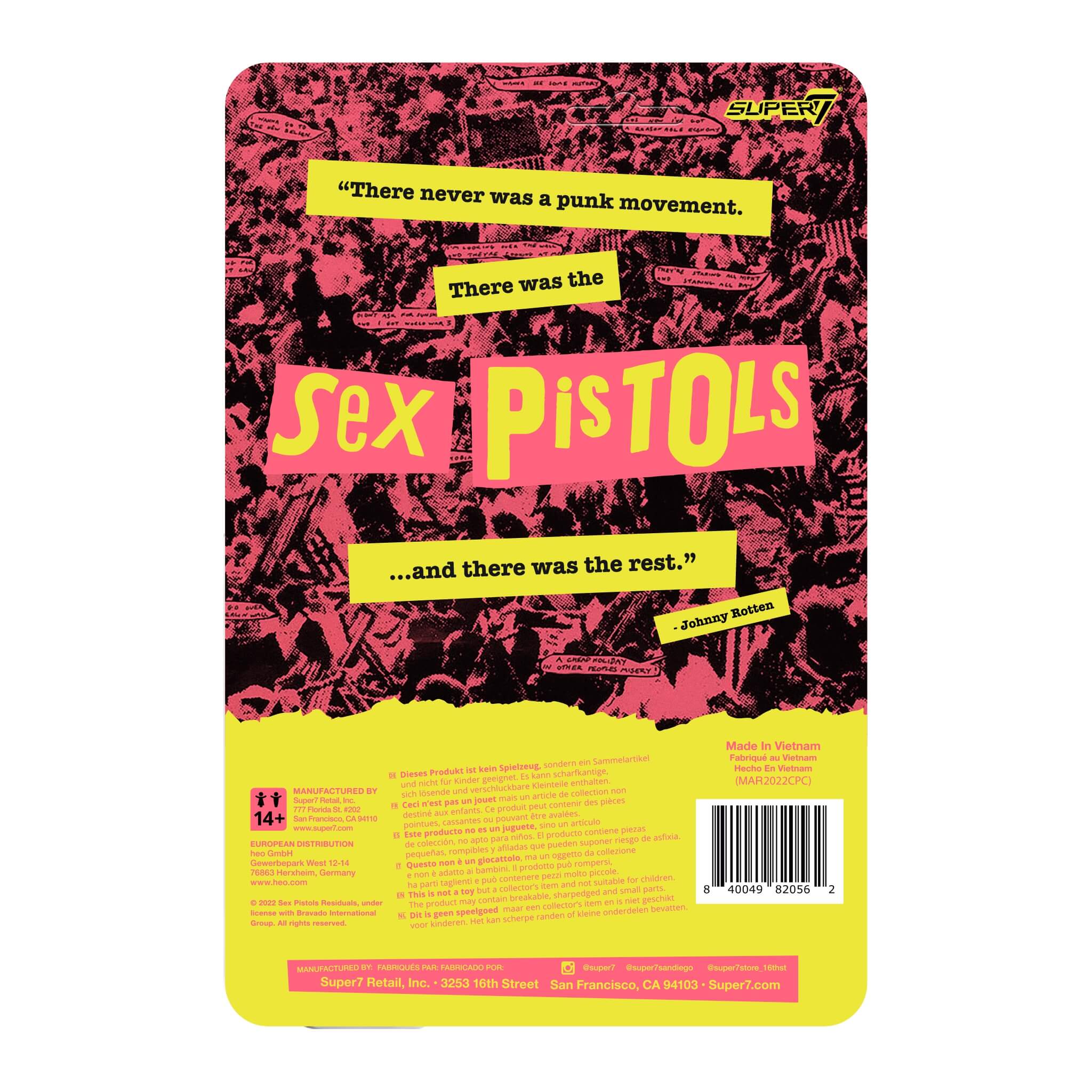 SUPER7 - Sex Pistols Reaction Figure - Johnny Rotten