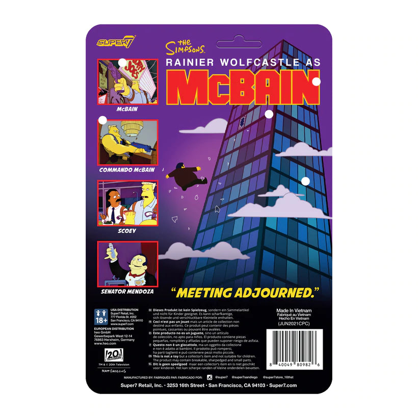 SUPER7 - Simpsons ReAction Figure - Wave 1 McBain - Scoey