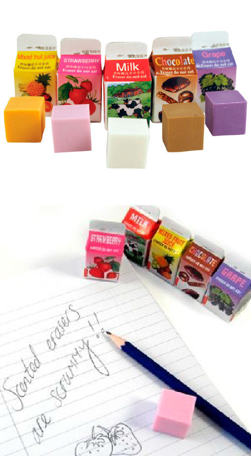 Scented-carton-erasers-5-pack-kikkerland