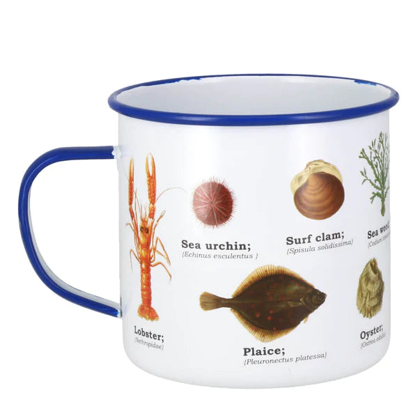 Sea Life Enamel Mug