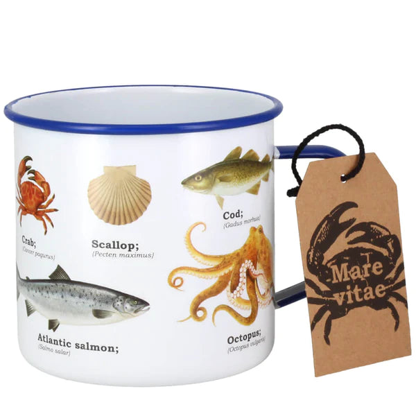 Sea Life Enamel Mug