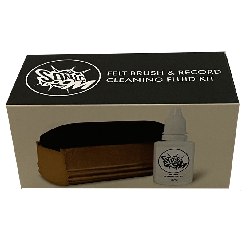Sonic Boom Vinyl Felt Brush & Cleaning Fluid