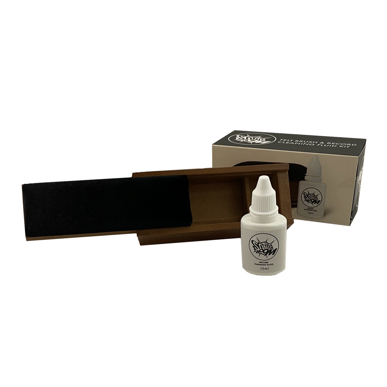 Sonic Boom Vinyl Felt Brush & Cleaning Fluid