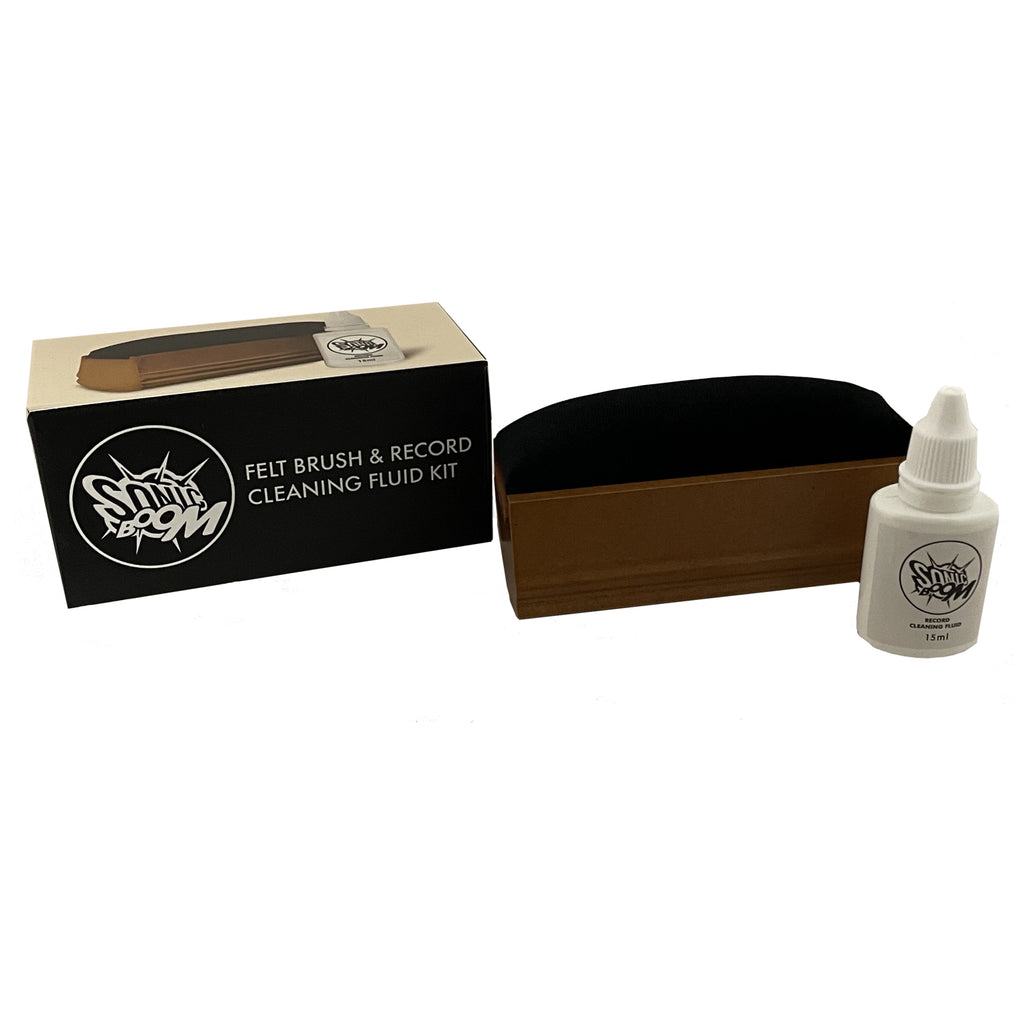 Sonic Boom Vinyl Felt Brush & Cleaning Fluid