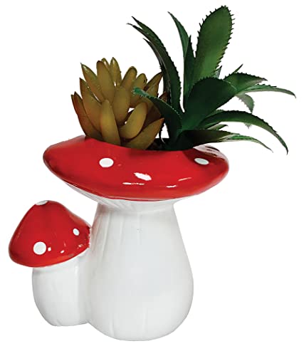 Streamline - Ceramic Double Mushroom Planter (Mini)