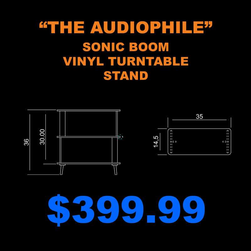 "The Audiophile" -  Sonic Boom Record Turntable Stand - ONLY FOR IN-STORE PICK UP.