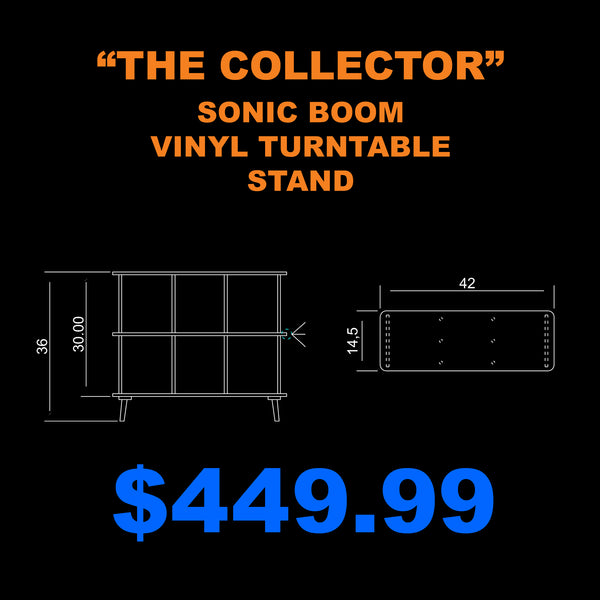 "The Collector" -  Sonic Boom Record Turntable Stand - ONLY FOR IN-STORE PICK UP.