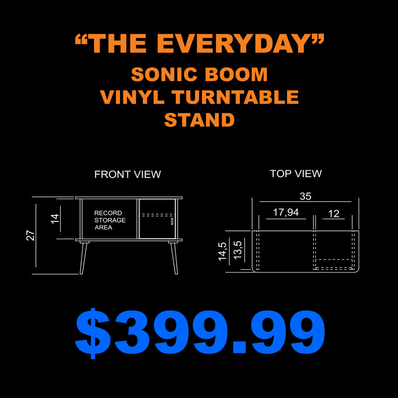 "The Everyday"  - Sonic Boom Record Turntable Stand - ONLY FOR IN-STORE PICK UP.