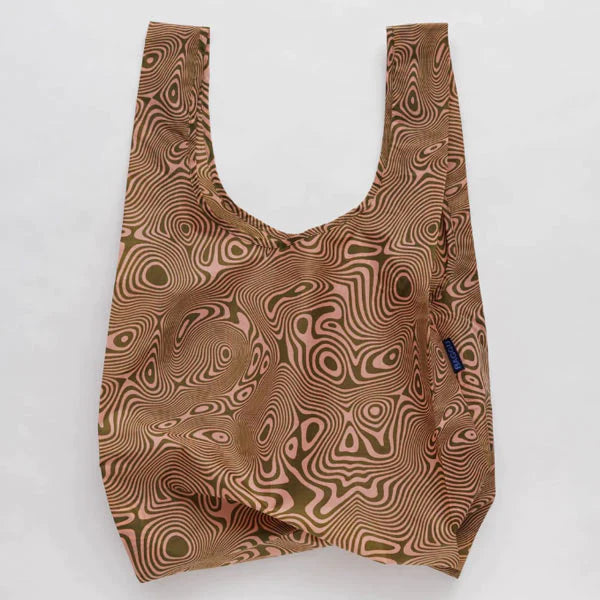 Trippy Swirl Salmon - Standard Baggu Reusable Bag