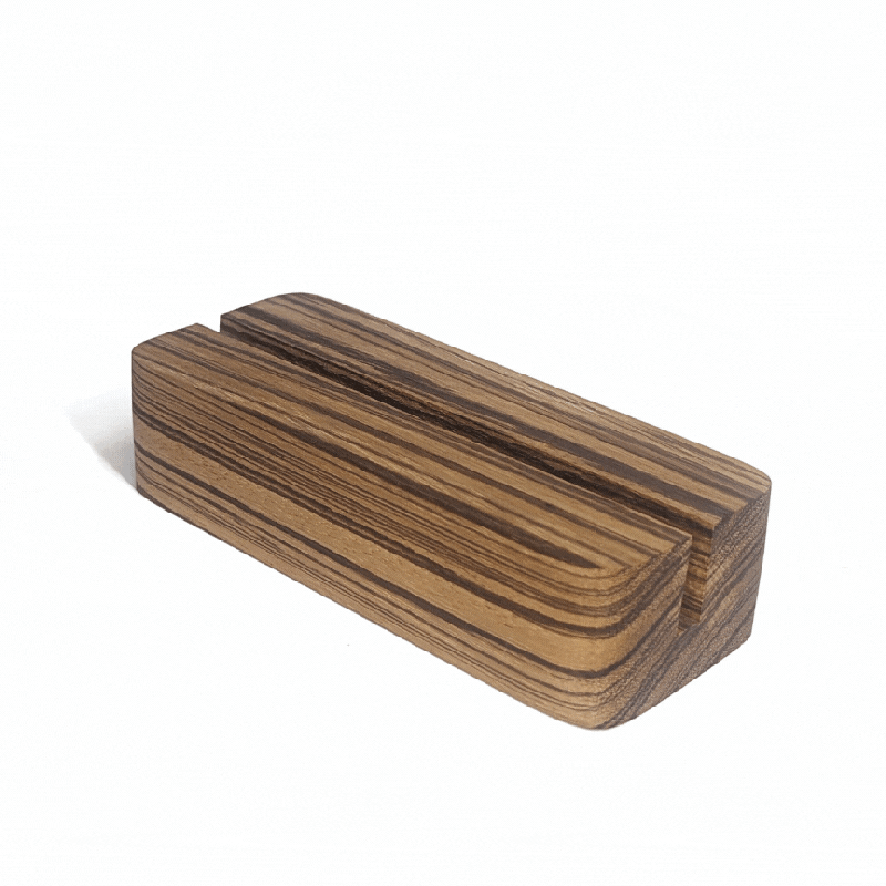Vinylblox - Zebrawood Tabletop Stand (Solo)