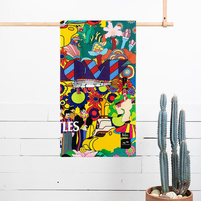 Yellow Submarine Beach Towel official collaboration with the Beatles. (SLOWTIDE)