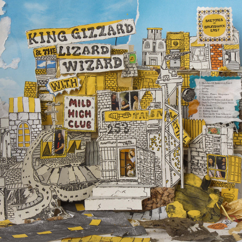 King Gizzard and the Lizard Wizard w/ Mild High Club - Sketches of Brunswick East (Ltd Yellow w/ Blue Splatter) (New Vinyl)