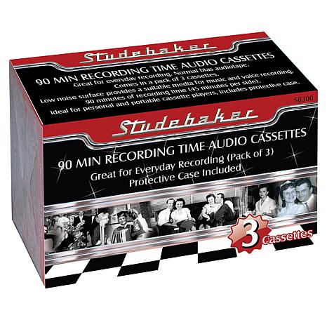Studebaker 90 Min Recording Cassettes (Pack of 3)